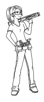 lady with tool
